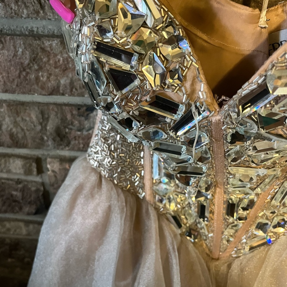 Prom Dress with bedazzled top and tulle bottom